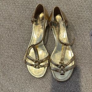 gold sandals